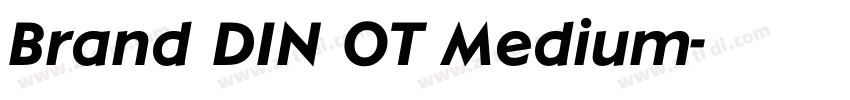 Brand DIN OT Medium字体转换